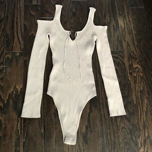 PacSun Ribbed Cold Shoulder Bodysuit